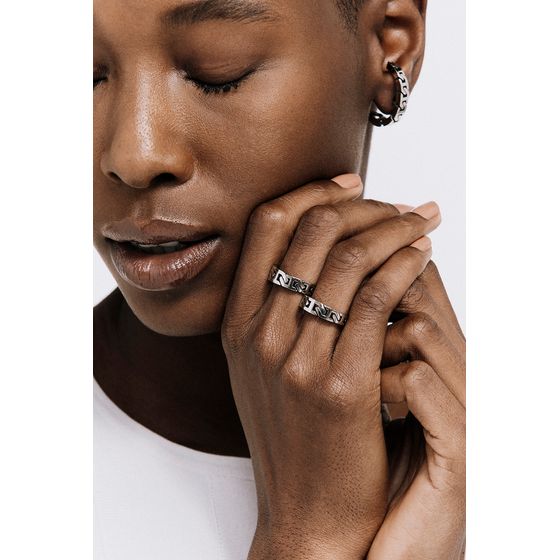 Kit De Aneis Mini Elo H Classics Prata Boho